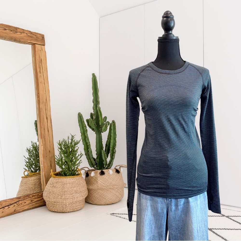 Lululemon Long Sleeve Swifty Tech Top in Striped Space Dye